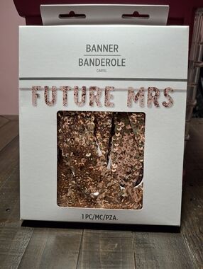 Future Mrs Sequin Banner - Rose Gold